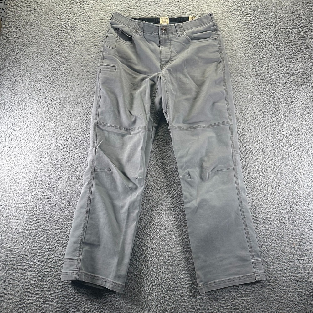 Redhead Pant Mens 30x30 Gray Cotton Khakis Straight Leg Utility Workwear Stretch